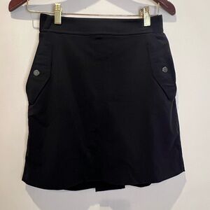 Athleta Black Skort with Button Details